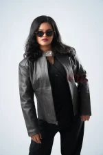 Oril Monarch Leather Blazer - view 2