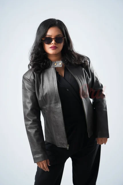 Oril Monarch Leather Blazer - view 2
