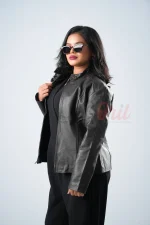 Oril Monarch Leather Blazer - view 3