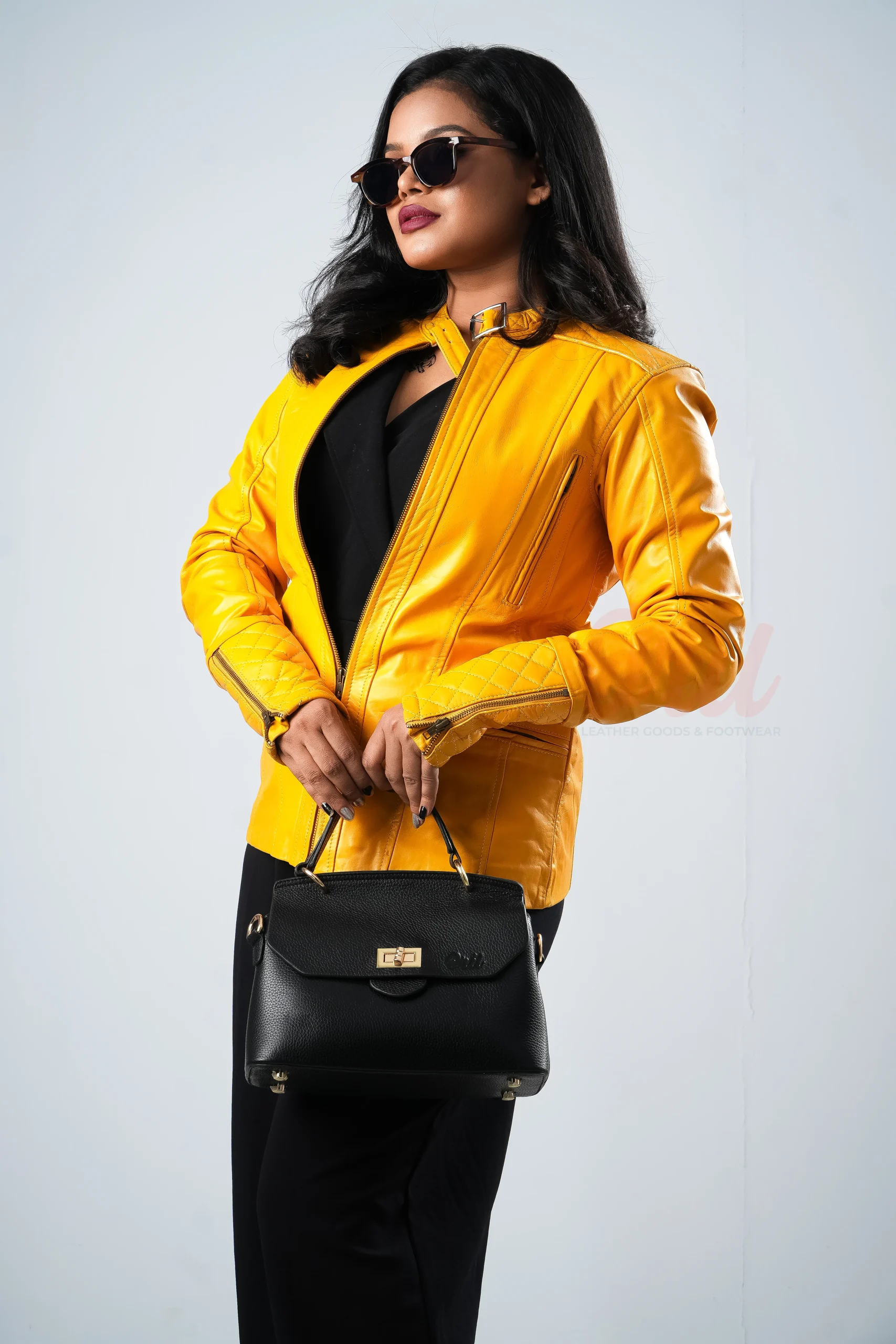 DSC09628 Oril Mustard Biker Jacket