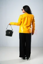 Oril Mustard Biker Jacket - view 3