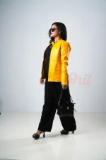 Oril Mustard Biker Jacket - view 4