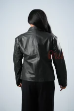 Oril Monarch Leather Blazer - view 3