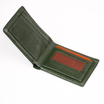 Oril Flex Leather Short Wallet – Olive - view 2