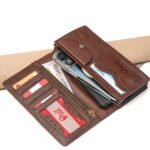 Oril ORVA Leather Long Wallet – Chocolate