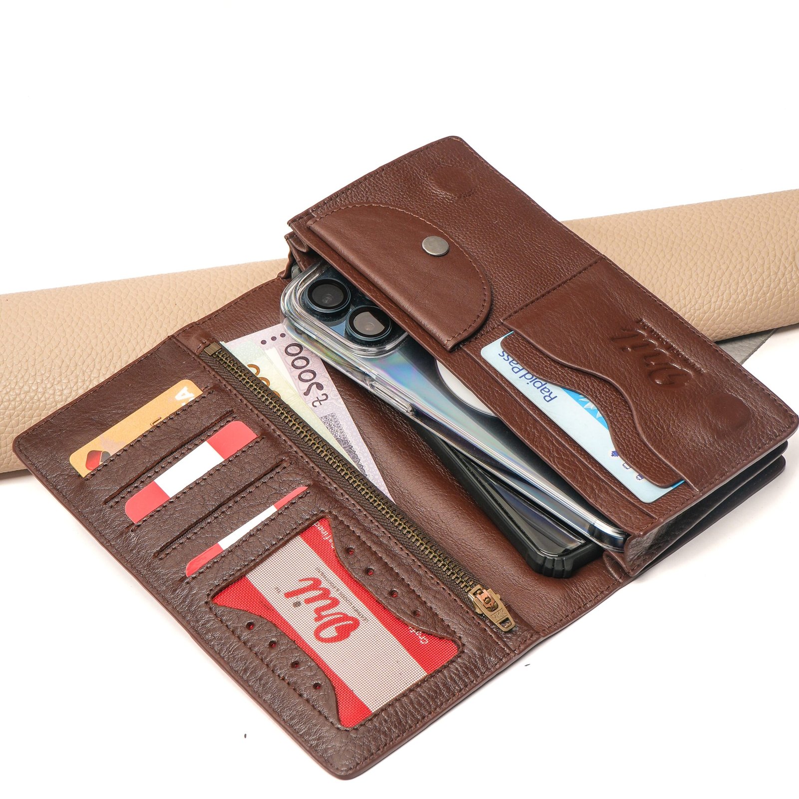 DSC02352 Oril ORVA Leather Long Wallet – Chocolate