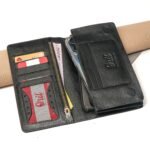 Oril Orive Leather Long Wallet – Black