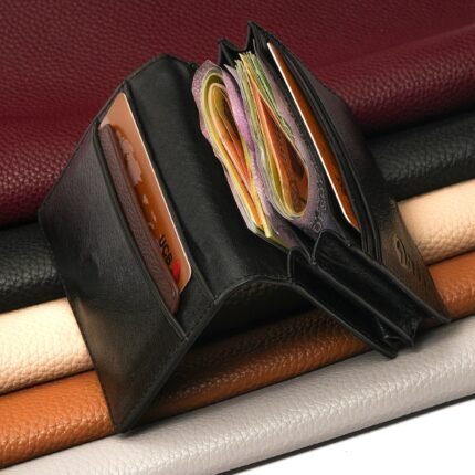Oril Nexos Leather Card Holder Wallet – Black – genuine leather