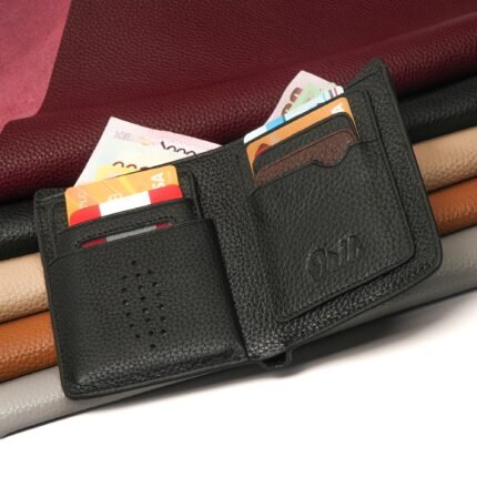 Oril Orix Leather Short Wallet – Black – view 2