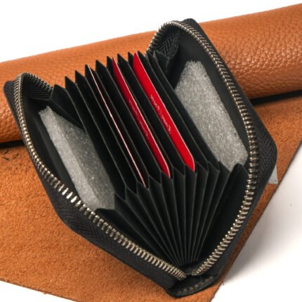 Oril Fero Leather Short Wallet – Black