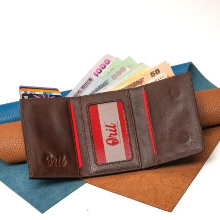 Oril Zenix Leather Short Wallet – Chocolate – view 2