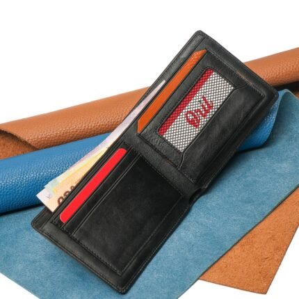 Oril Flex Leather Short Wallet – Black - view 2
