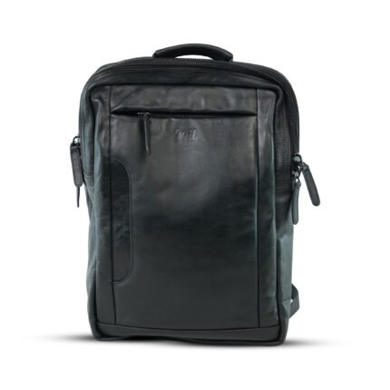 Oril Metro Leather Backpack – Black – view 2