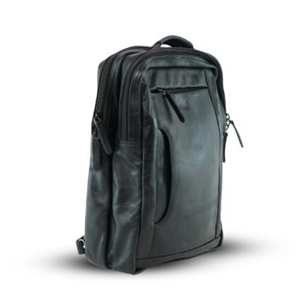 Oril Metro Leather Backpack – Black – genuine leather