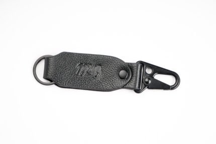 Oril Loop Leather Key Ring – Black – view 2