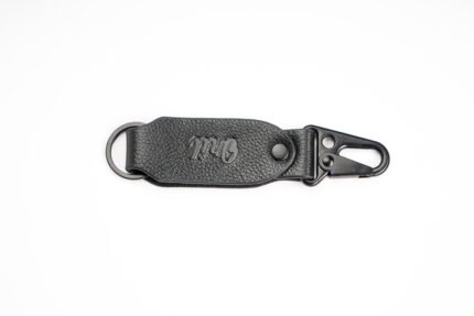 Oril Loop Leather Key Ring – Black – genuine leather