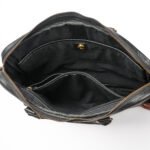 Oril Folio Leather Laptop Bag – Black – view 5