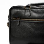 Oril Folio Leather Laptop Bag – Black – view 4