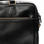 Oril Folio Leather Laptop Bag – Black – view 2